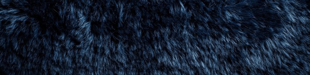 deep blue fur texture background, close-up