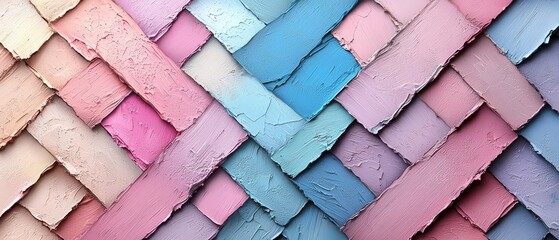 Poster - Minimalist Pastel Geometric Cross Pattern Abstract Digital Art Design