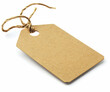 © Gustav - Simple kraft paper tag with natural twine loop, showcasing minimalist design and providing ample copy space for pricing or labeling purposes