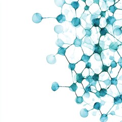 Poster - Abstract Network Graphics Representing Global Healthcare Connections in Blue