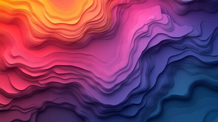 Gradient layers create a topographic map effect in colorful hues