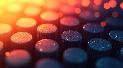 Poster - Abstract Cylinders: A Symphony of Light and Texture