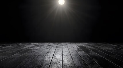 Fototapete - Polygon rendering focuses on intricately detailed textures and shapes in a dim room illuminated by bright light source