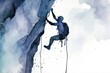 © AkosHorvathWorks - Abstract silhouette healthy lifestyle energy sport watercolor illustration in action, people theme concept texture design.