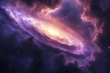 Wall Mural - spectacular spiral galaxy photographed against the cosmic void billions of stars creating luminous a