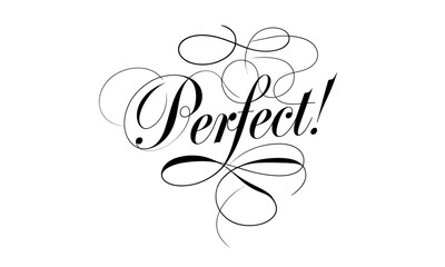 Poster - Perfect Appreciation Congratulate quote Calligraphy & Script Typography Lettering 