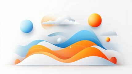 Poster - A one-of-a-kind minimalist icon design, showcasing a modern business concept with artistic curves and angles.