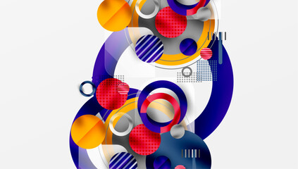 Poster - Abstract background - layered geometric shapes with smooth gradients and transparency