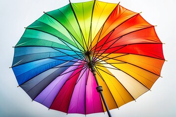 Poster - Abstract Umbrella Line Art: Minimalist Drone Photography Design