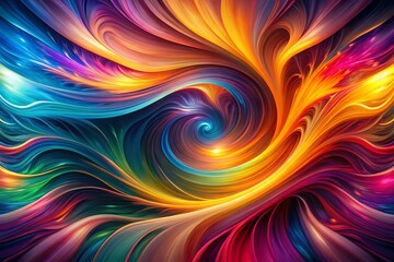 Poster - Abstract Vibrant Flowing Lines: Surreal Artistic Composition Stock Photo