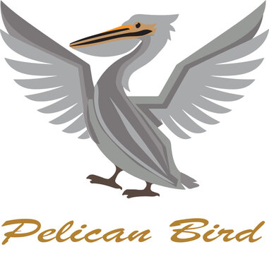Pelican Bird logo icon vector .