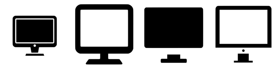 Leinwandbilder - Variety of computer screen icons representing different sizes and styles in a digital design context