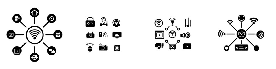 Poster - Connectivity symbols representing modern technology and digital communication trends