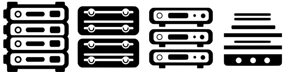 Poster - Detailed illustration of various audio equipment and components arranged neatly on a white background