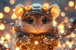 © ZaStock - Genetically enhanced hamster is gazing directly at the camera while surrounded by glowing lights and advanced technology, creating a captivating futuristic atmosphere