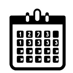 Poster - Calendar icon representing a schedule for planning events and organizing daily activities in a clear and modern design