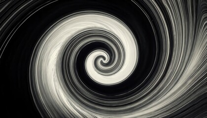 Poster - abstract black and white swirl pattern with textured spiral effect for digital art, backgrounds, or design projects

