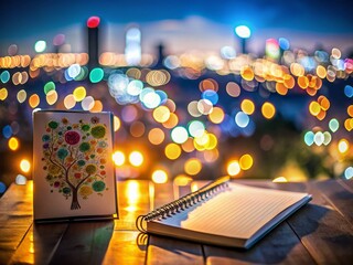 Poster - Bokeh Lights Business Brainstorming Session - New Startup Concept