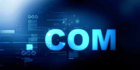 Fototapete - 2d illustration word dot com