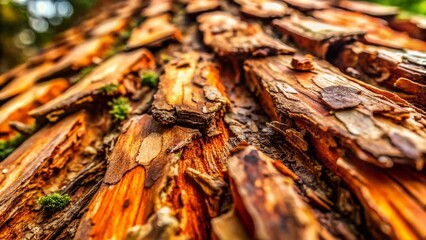 Poster - Close-up Detailed Bark Texture, High-Resolution Nature Photography