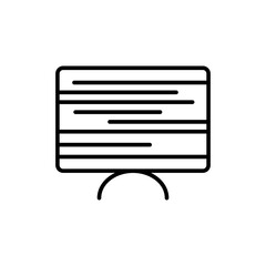 Poster - Broken monitor outline icons, minimalist vector illustration ,simple transparent graphic element .Isolated on white background