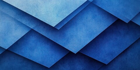 Wall Mural - Blue Abstract Geometric Background with Textured Triangles and Squares in Modern Minimalist Design