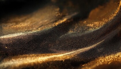 Aufkleber - golden fabric texture with shimmering metallic detail, abstract surface for luxury design, background, and art projects