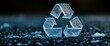 © Ashalina - Frozen Recycle Symbol on Ground, Night, Eco