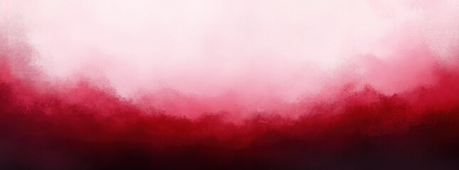 Aufkleber - Red and Pink Abstract Gradient Background with Textured Foggy Borders and Soft Hazy Edges for February 14 Designs