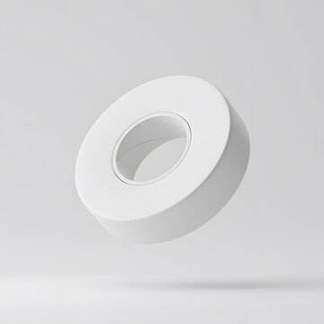 Floating White Circle: Minimalist Design