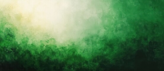 Poster - Abstract Green Watercolor Background with Hazy Sky Gradient Texture and Textured Design for Christmas Spring Holiday Art