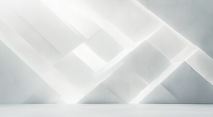 Leinwandbilder - Minimalist Geometric White Background Soft Lighting 3D Illustration