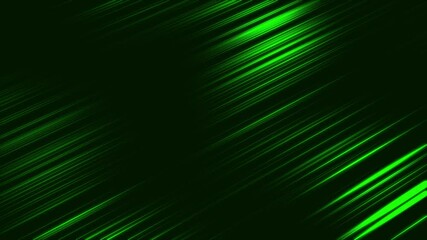 Poster - Abstract green striped lines on black background animation. Fast and glowing lines background. This motion graphics video shows overlapping glowing lines slowly move