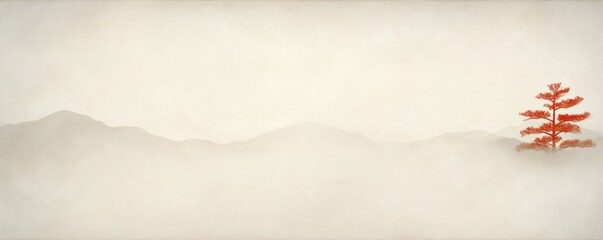 Aufkleber - Minimalist Abstract Artwork Cream Background Zen Art Diffused Light Serenity