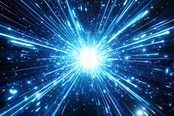 Poster - Bright explosion of light and colors in space
