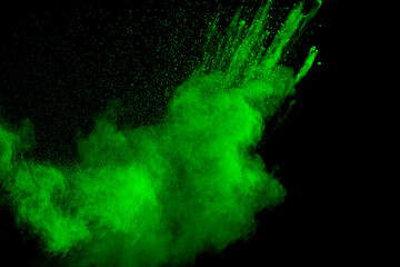 Wall Mural - green cloud of smoke is falling from the sky