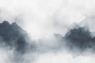 Aufkleber - abstract gray and white watercolor backgrounds with soft light gentle flowing shapes