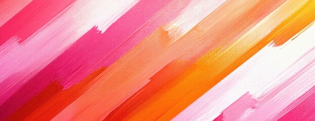 Aufkleber - Abstract Vibrant Stripes Background in Pink Orange White Textured Dynamic Modern Geometric Pattern