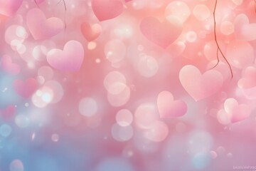 Poster - Abstract Hearts Background for Valentine's Day and Women's Day Love Celebration