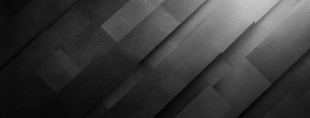 Aufkleber - Geometric Abstract Design with Black and Grey Diagonal Lines and Textured Background