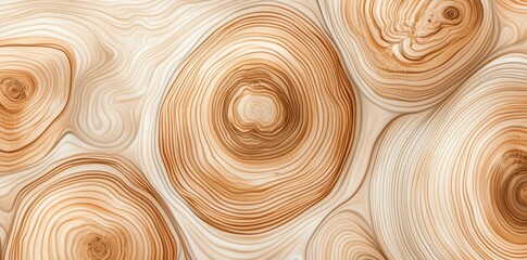 Poster - Seamless Pattern of Light Natural Wood Grain with Visible Texture and Organic Swirls Ideal for Backgrounds and Design Projects