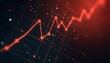 © Ilja - Abstract Glowing Red Chart Upward Trend Shows Success On Digital Circuitry Background.
