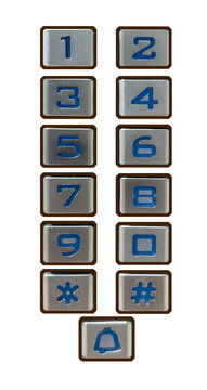 Digicode sur fond blanc 