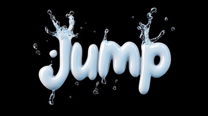 Poster - A water splash subtly taking the shape of the word Jump