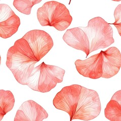 Poster - soft watercolor coral petals pattern in pink tones for elegant design projects
