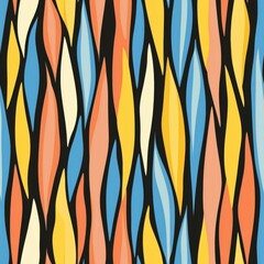 Poster - Vibrant Carnival Stripe Design with Bold Hues for Festive Backgrounds