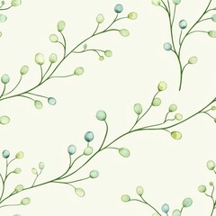 Poster - hand-drawn floral vines with delicate details for elegant design projects