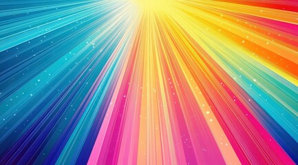 Poster - Vibrant Abstract Background with Colorful Rays of Light in a Vector Illustration for Creative Design and Artwork