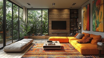 Wall Mural - Modern cozy home interior