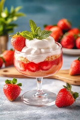 Wall Mural -  strawberry pudding artistic